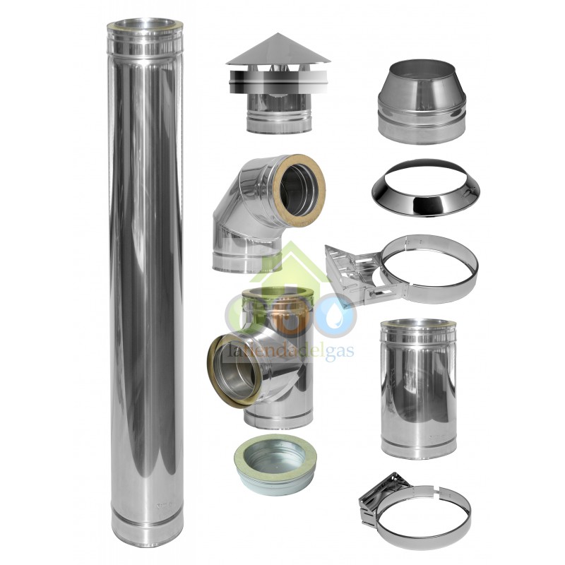 kit chimenea pellets doble pared D100