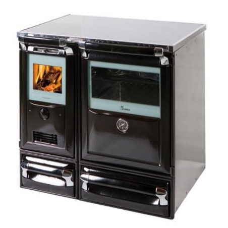 VULCANO 4/7 Cocina calefactora de leña Lacunza