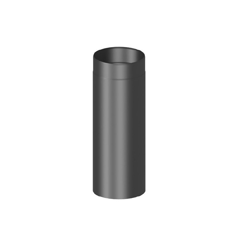 Tubo de chimenea (120 x 1000 x 2 mm), color negro